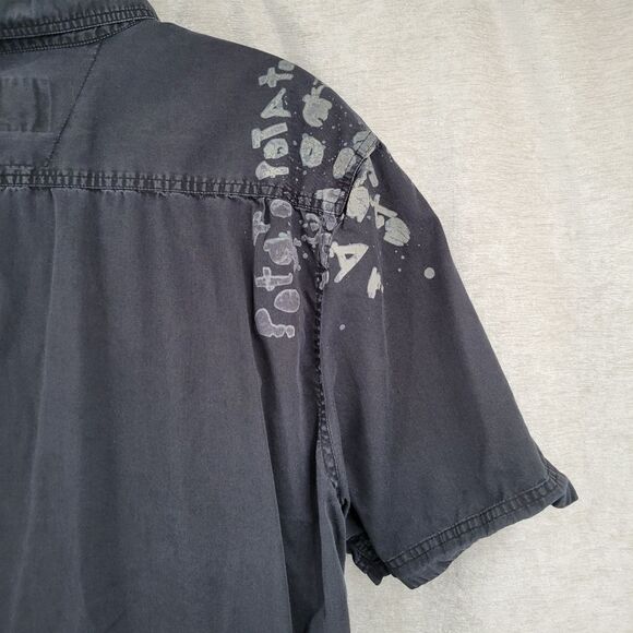 HARLEY Davidson Men's 2XL Black Bleach Style Graffiti Graphics Potato Potato - Picture 7 of 14